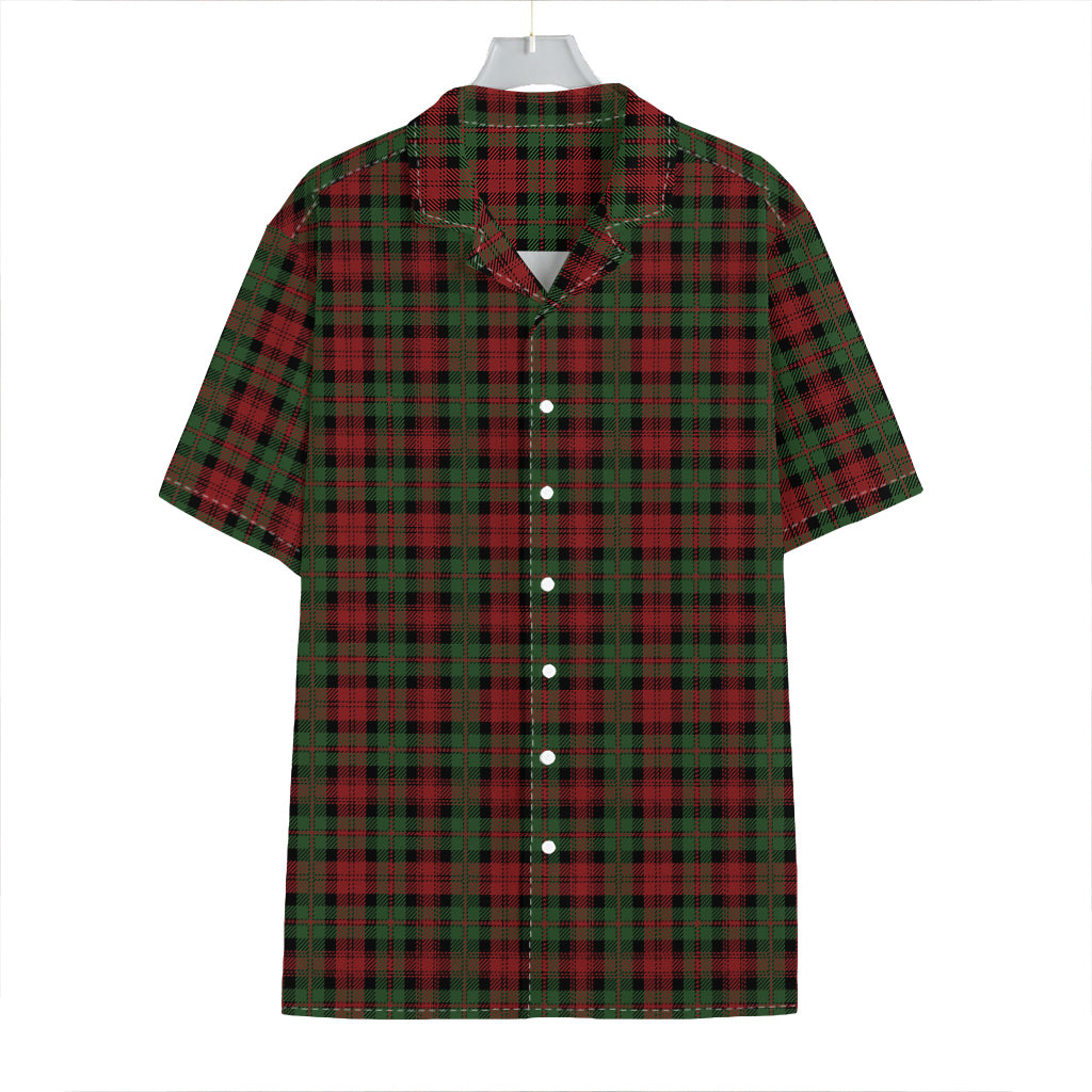 Christmas Tartan Pattern Print Hawaiian Shirt