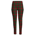 Christmas Tartan Pattern Print High-Waisted Pocket Leggings