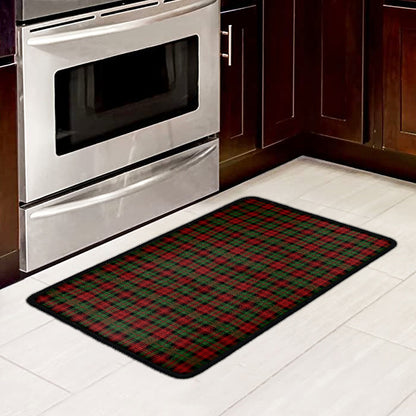 Christmas Tartan Pattern Print Kitchen Mat