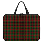 Christmas Tartan Pattern Print Laptop Sleeve With Handle