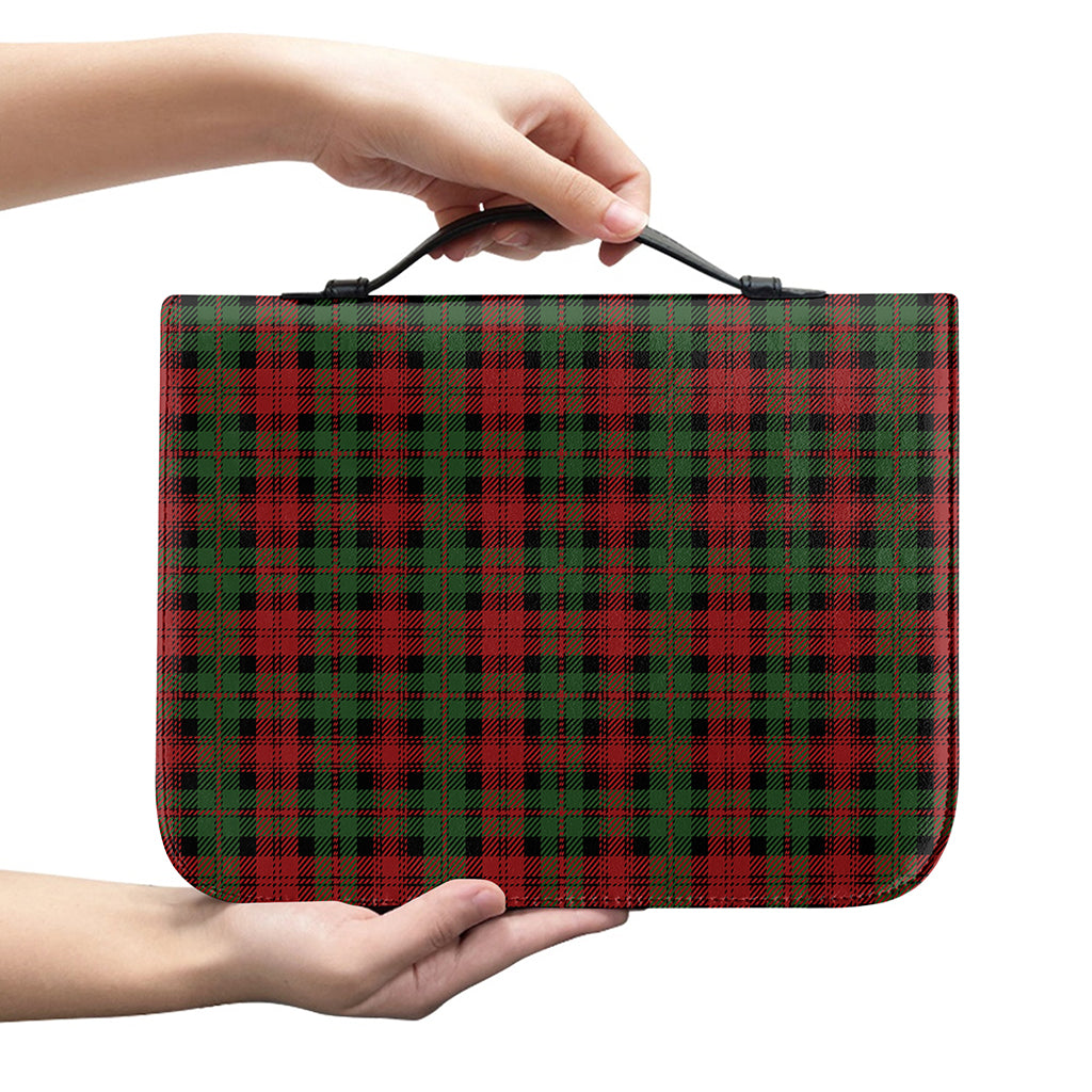 Christmas Tartan Pattern Print Leather Bible Cover