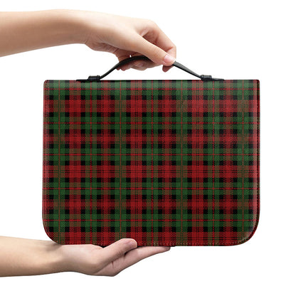 Christmas Tartan Pattern Print Leather Bible Cover