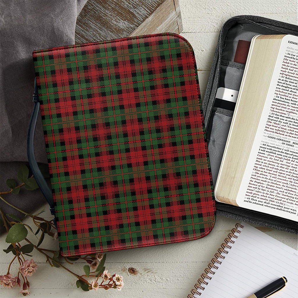 Christmas Tartan Pattern Print Leather Bible Cover
