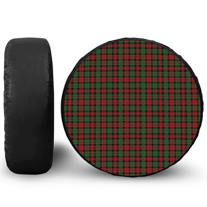 Christmas Tartan Pattern Print Leather Spare Tire Cover