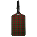 Christmas Tartan Pattern Print Luggage Tag