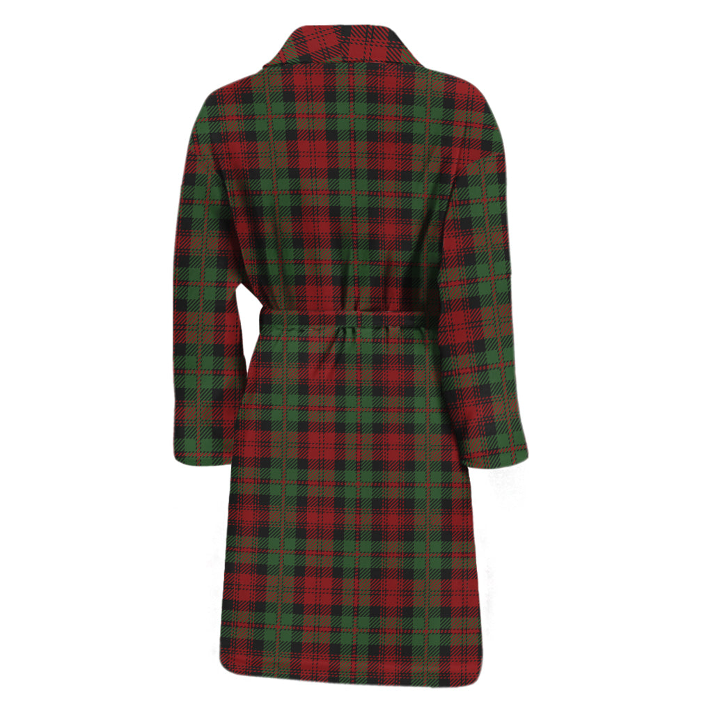 Christmas Tartan Pattern Print Men's Bathrobe