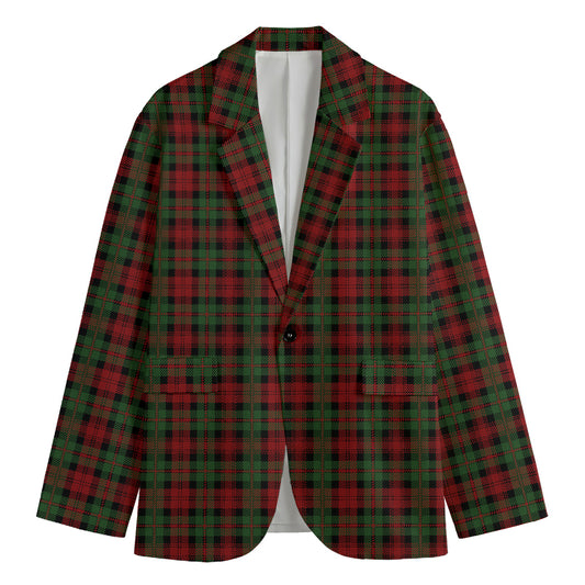 Christmas Tartan Pattern Print Men's Blazer