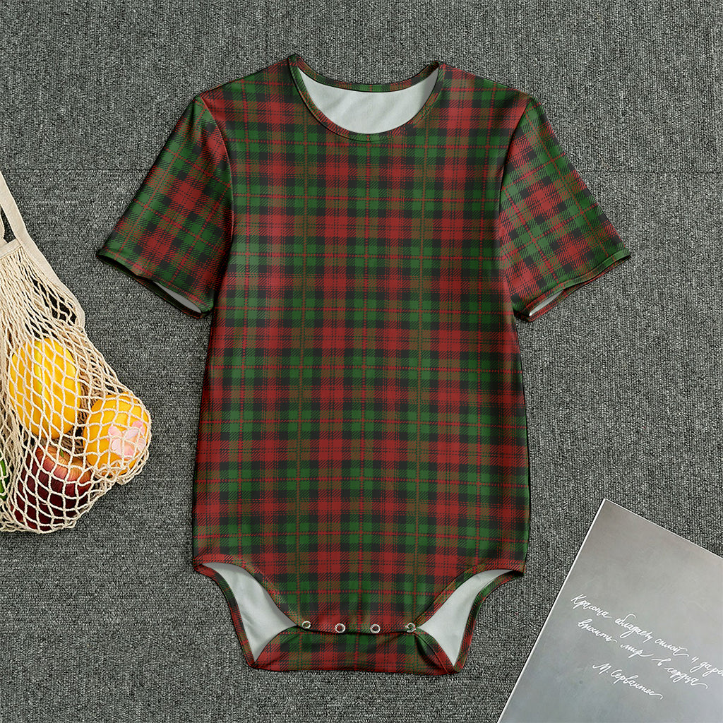Christmas Tartan Pattern Print Men's Bodysuit