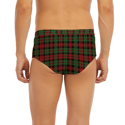 Christmas Tartan Pattern Print Men's Briefs
