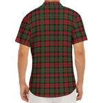 Christmas Tartan Pattern Print Men's Deep V-Neck Shirt