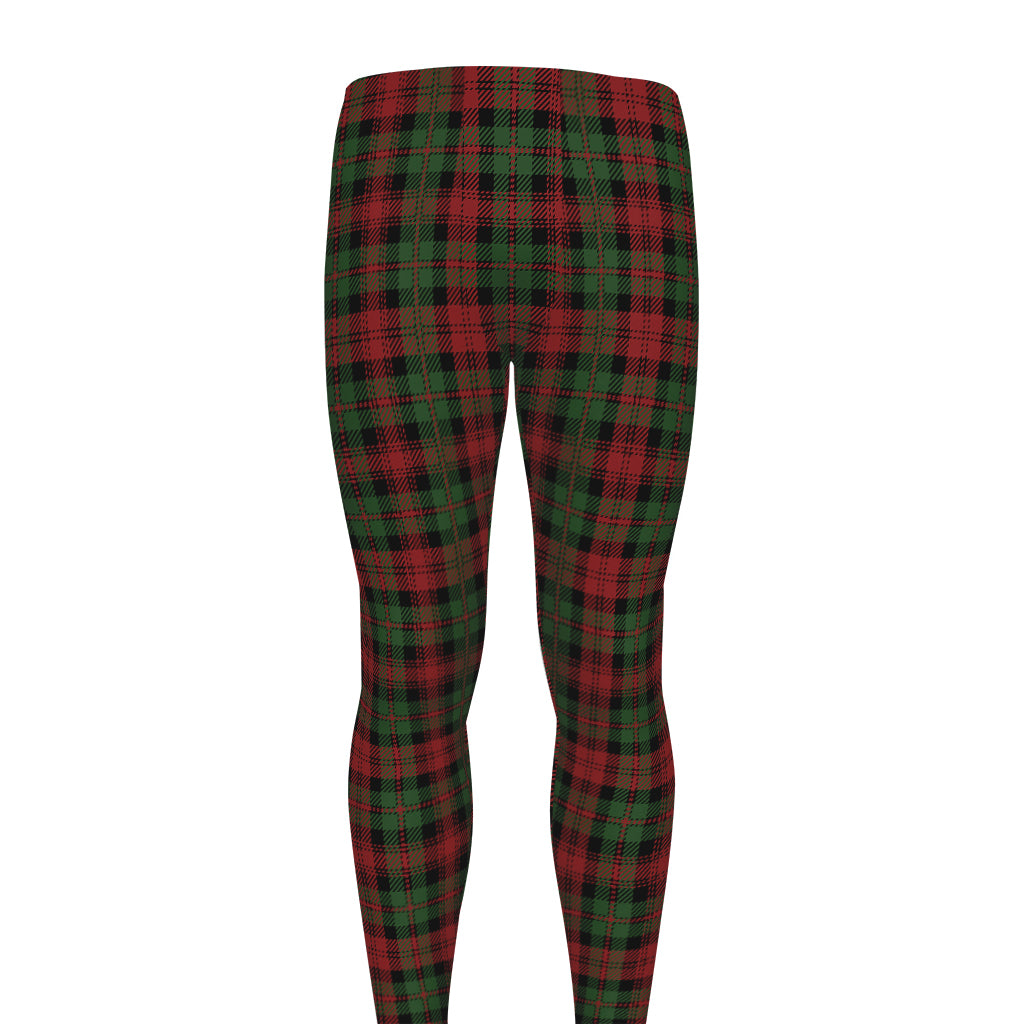 Christmas Tartan Pattern Print Men's leggings