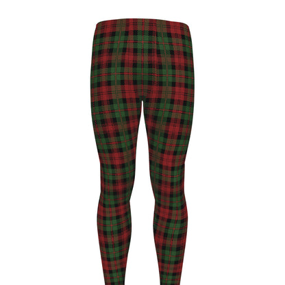 Christmas Tartan Pattern Print Men's leggings