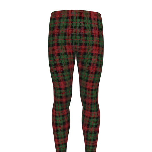 Christmas Tartan Pattern Print Men's leggings