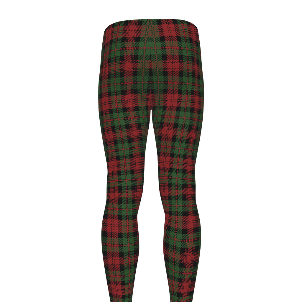 Christmas Tartan Pattern Print Men's leggings