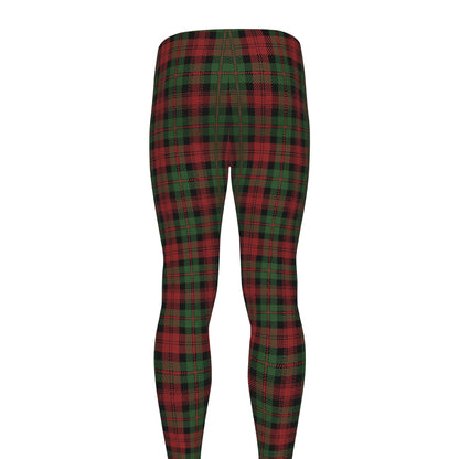 Christmas Tartan Pattern Print Men's leggings