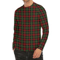 Christmas Tartan Pattern Print Men's Long Sleeve Rash Guard