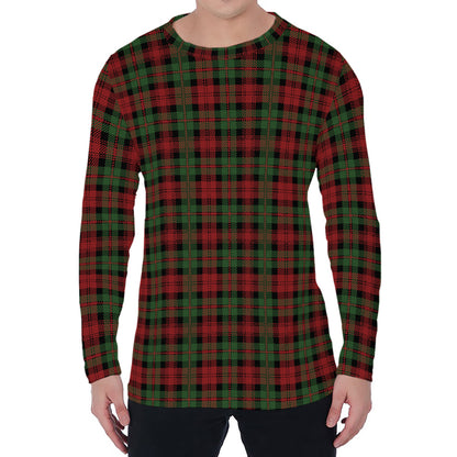 Christmas Tartan Pattern Print Men's Long Sleeve T-Shirt