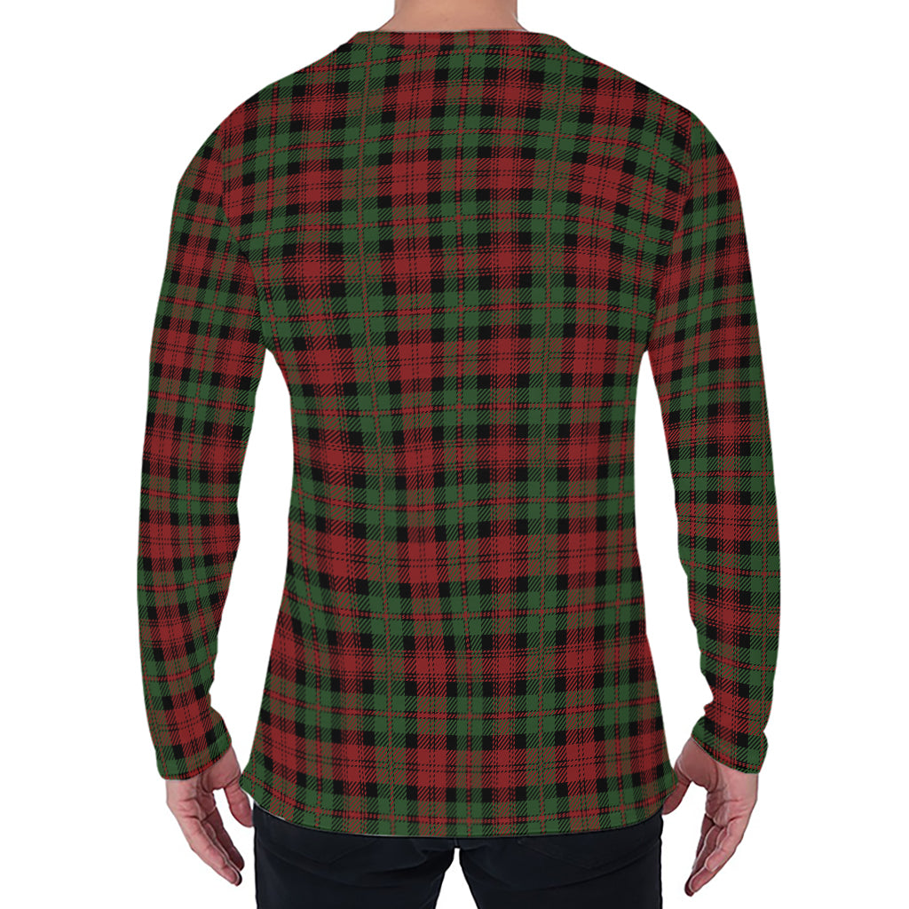 Christmas Tartan Pattern Print Men's Long Sleeve T-Shirt
