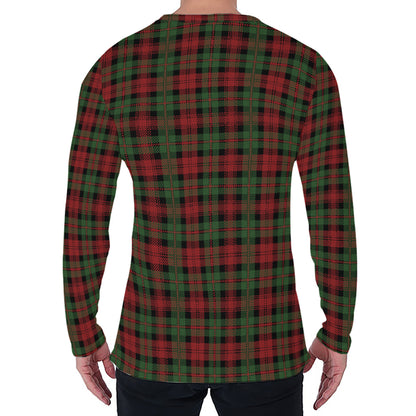 Christmas Tartan Pattern Print Men's Long Sleeve T-Shirt
