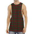 Christmas Tartan Pattern Print Men's Muscle Tank Top