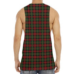 Christmas Tartan Pattern Print Men's Muscle Tank Top