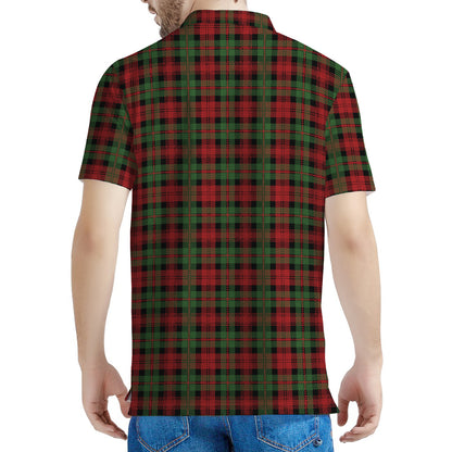 Christmas Tartan Pattern Print Men's Polo Shirt