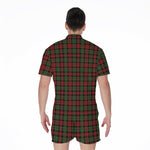 Christmas Tartan Pattern Print Men's Rompers