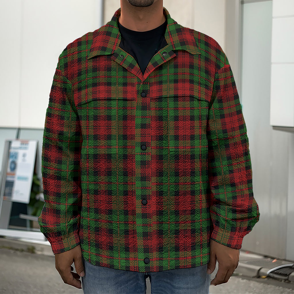 Christmas Tartan Pattern Print Men's Shirt Jacket