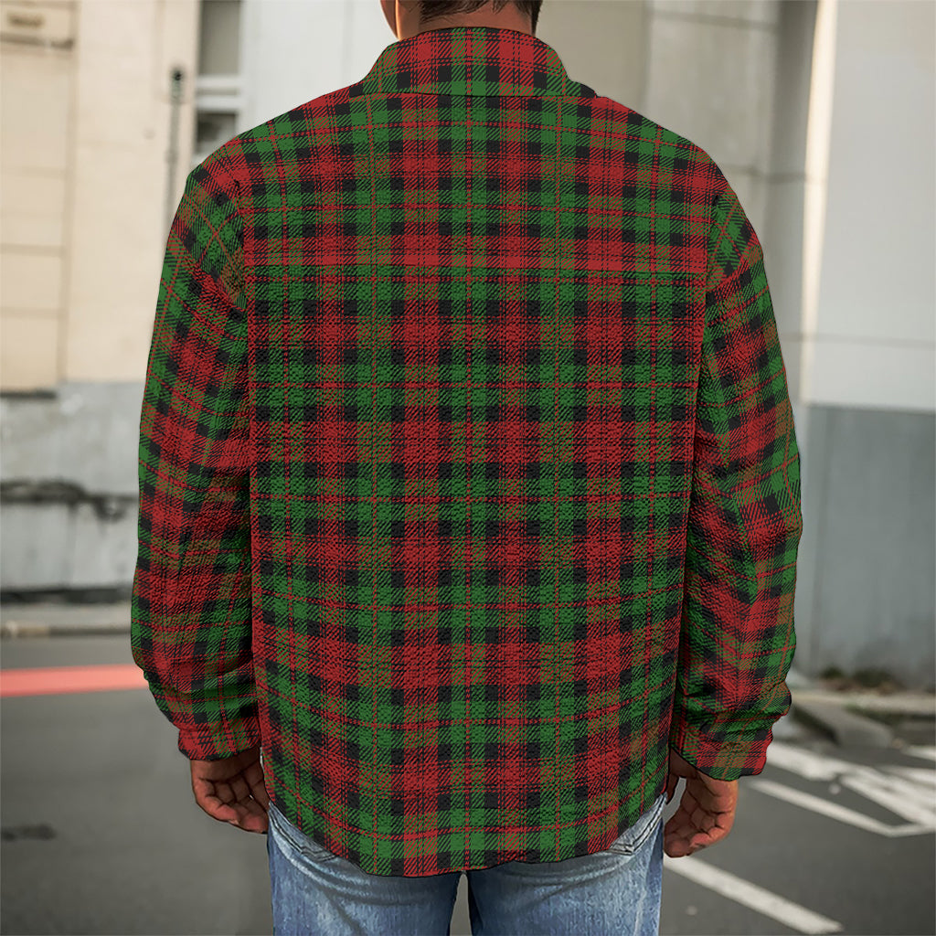 Christmas Tartan Pattern Print Men's Shirt Jacket