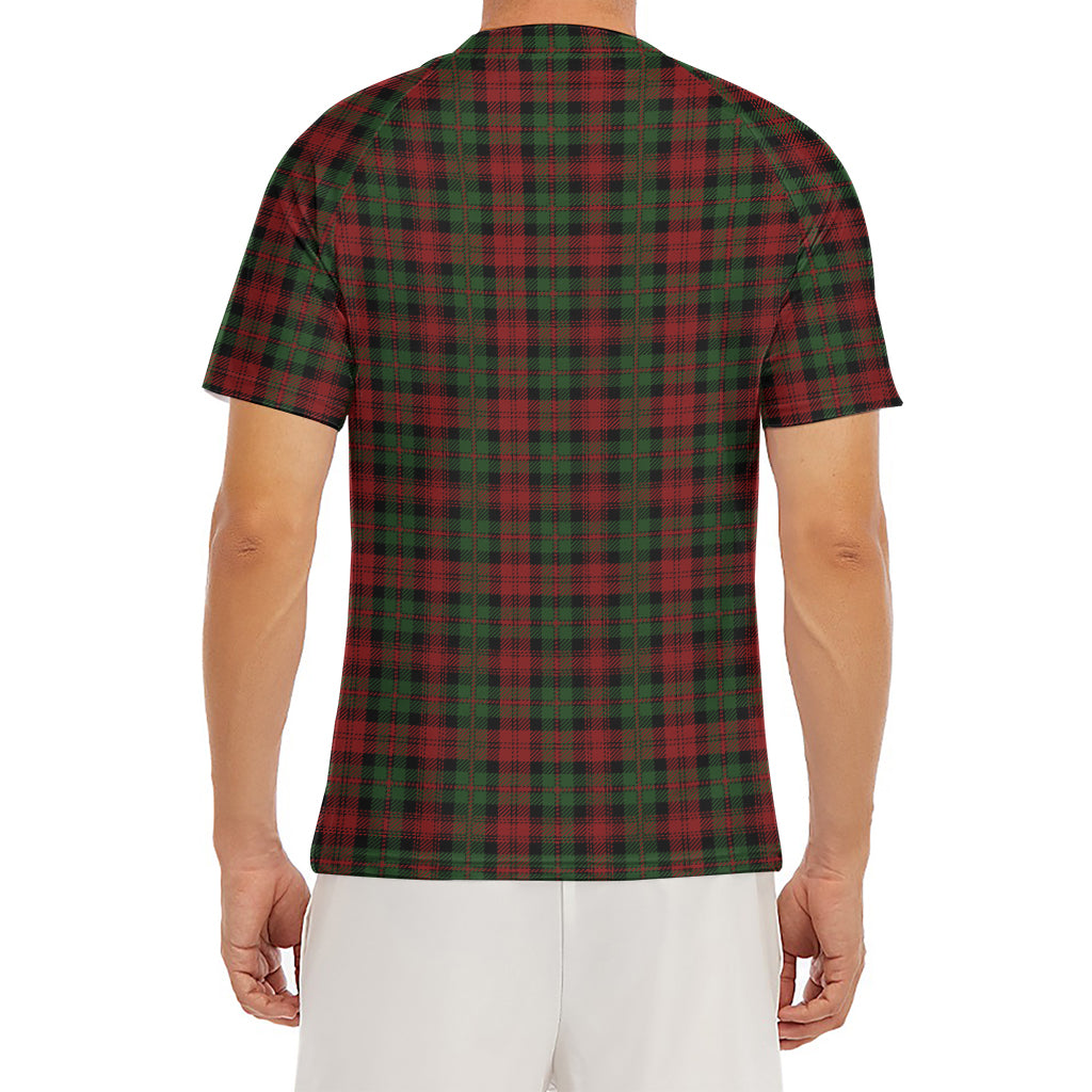 Christmas Tartan Pattern Print Men's Short Sleeve Rash Guard