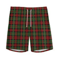 Christmas Tartan Pattern Print Men's Athletic Shorts
