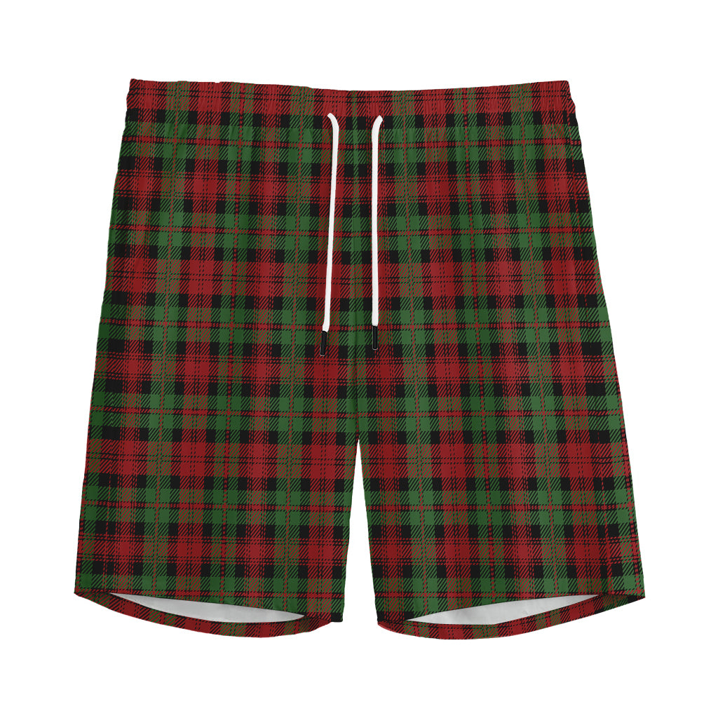 Christmas Tartan Pattern Print Men's Sports Shorts
