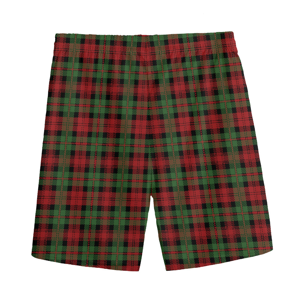 Christmas Tartan Pattern Print Men's Sports Shorts