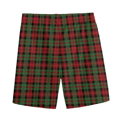 Christmas Tartan Pattern Print Men's Sports Shorts