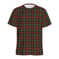 Christmas Tartan Pattern Print Men's Athletic T-Shirt