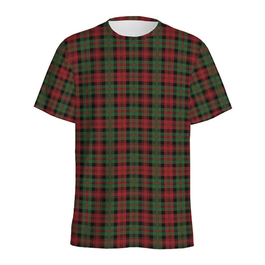 Christmas Tartan Pattern Print Men's Sports T-Shirt