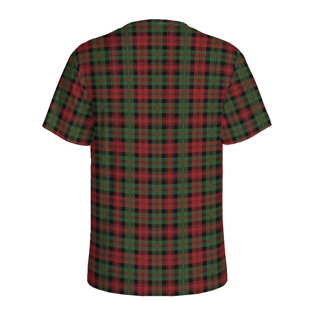Christmas Tartan Pattern Print Men's Sports T-Shirt