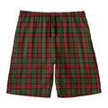 Christmas Tartan Pattern Print Men's Swim Trunks