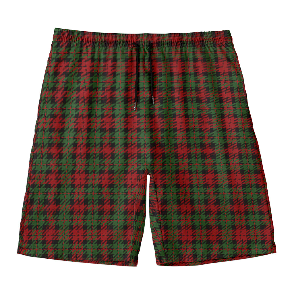 Christmas Tartan Pattern Print Men's Swim Trunks