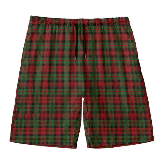 Christmas Tartan Pattern Print Men's Swim Trunks