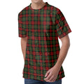 Christmas Tartan Pattern Print Men's Velvet T-Shirt