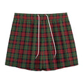 Christmas Tartan Pattern Print Mesh Shorts
