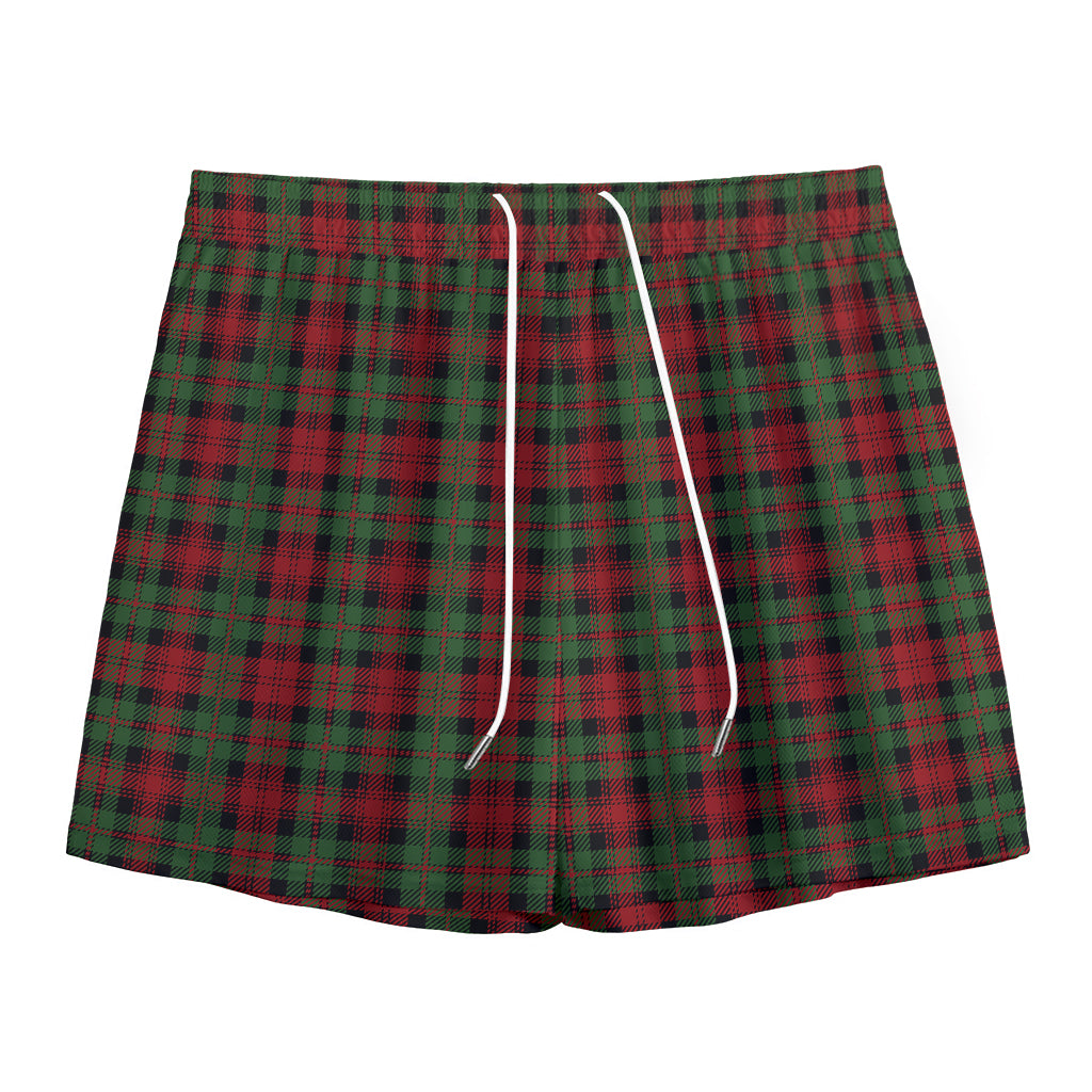 Christmas Tartan Pattern Print Mesh Shorts