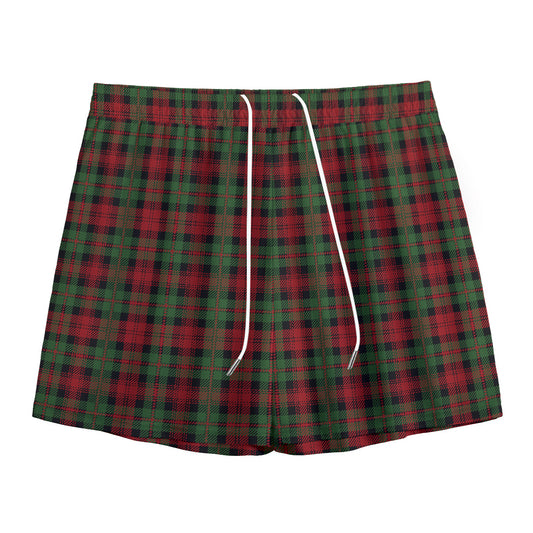 Christmas Tartan Pattern Print Mesh Shorts