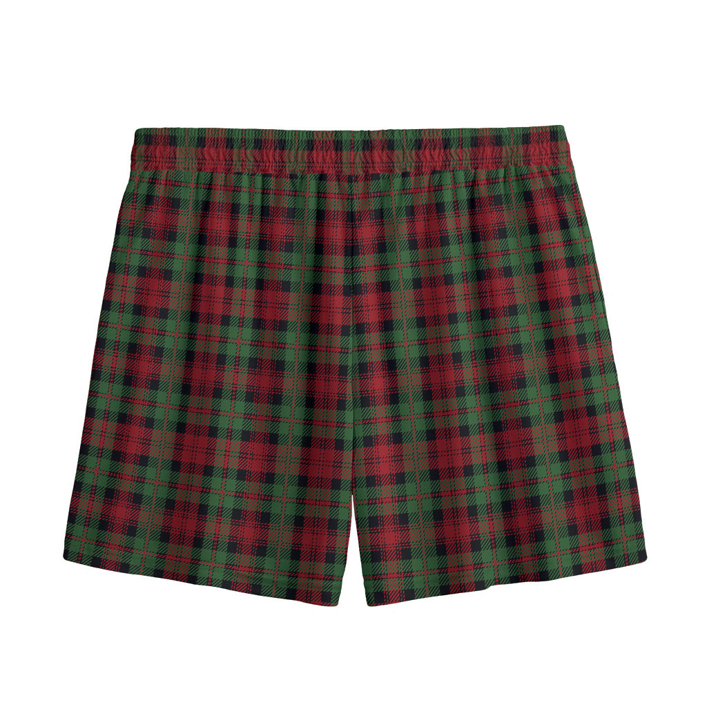 Christmas Tartan Pattern Print Mesh Shorts