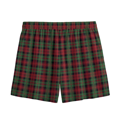 Christmas Tartan Pattern Print Mesh Shorts