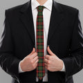 Christmas Tartan Pattern Print Necktie