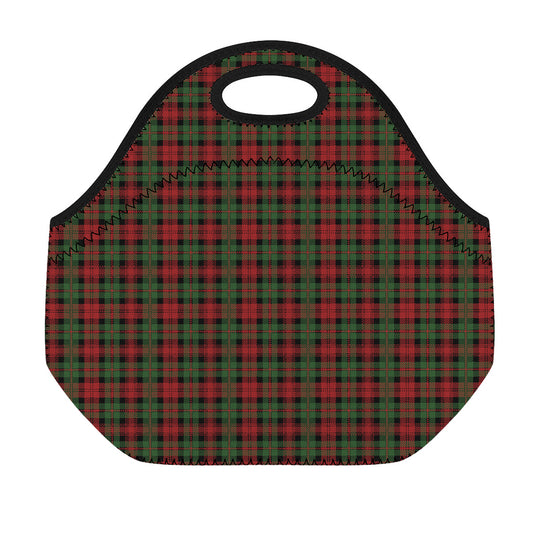 Christmas Tartan Pattern Print Neoprene Lunch Bag