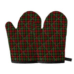 Christmas Tartan Pattern Print Oven Mitts