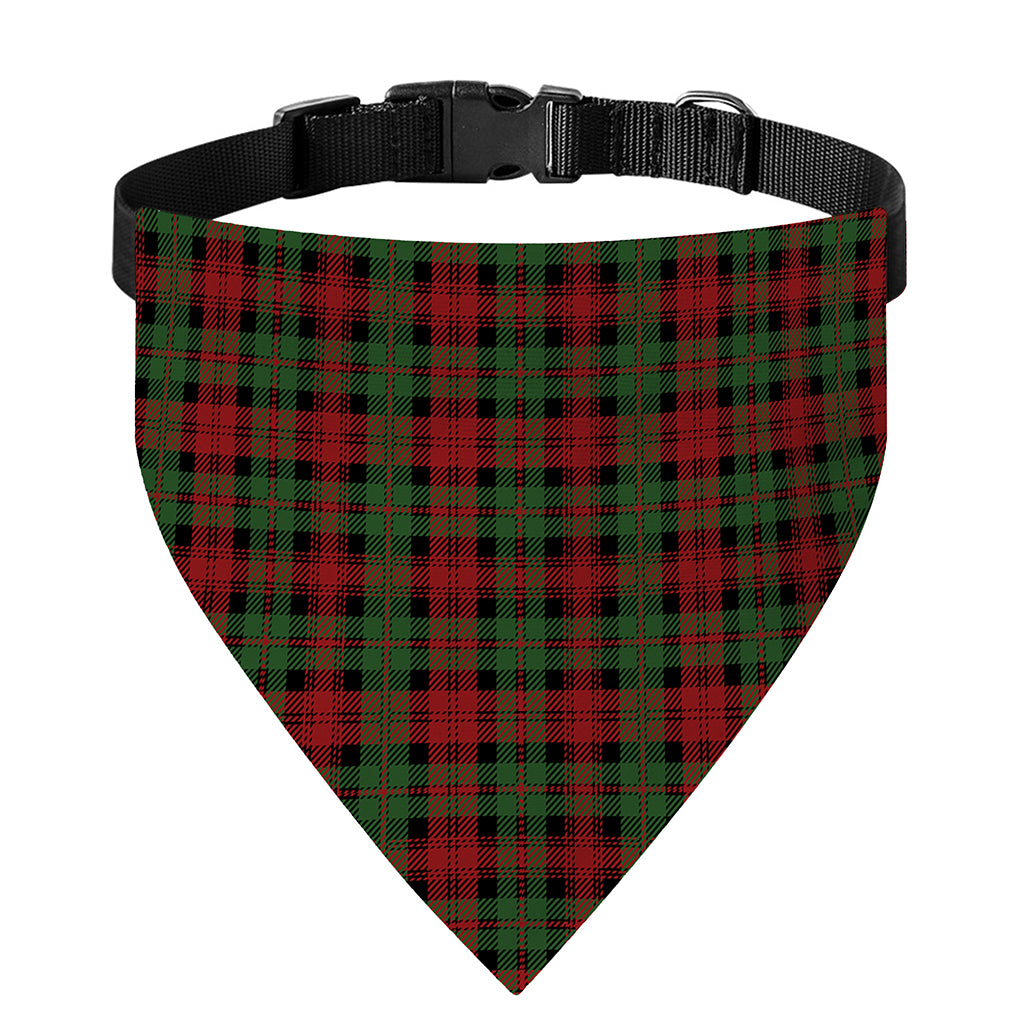 Christmas Tartan Pattern Print Over The Collar Dog Bandana